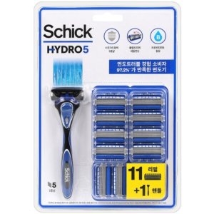 쉬크  하이드로5 오리지널 면도기 기획팩 핸들1개+날11개