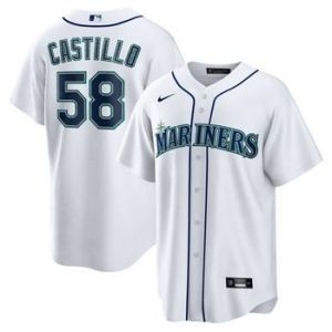 나이키 1064919 MLB Luis Castillo 시애틀 매리너스 홈 저지 화이트