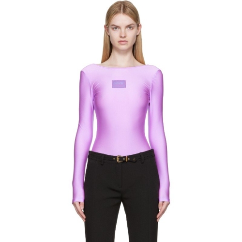 베르사체 퍼플 글로시 보디수트 E73HAM226EN0008 E317 Fiorentina