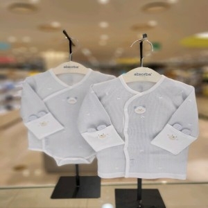 압소바 콩미 60수 배냇슈트 저고리 2종세트 UAZC10115