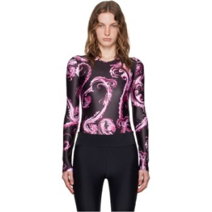 베르사체 블랙 골드 크로모 꾸뛰르 바디수트 E77HAM2A1_EJS360 EG89 Black/Gold