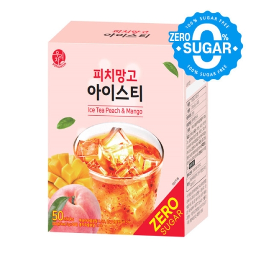 송원식품 우리차 제로슈가 피치망고 아이스티 50개입