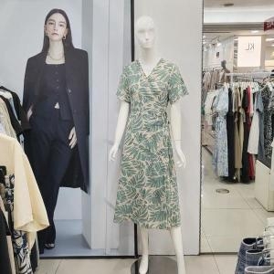 Ab.f.z Abfz DP01 하와이 프린트 벨소매 랩 원피스 대동 AFY3HO02 S16338692