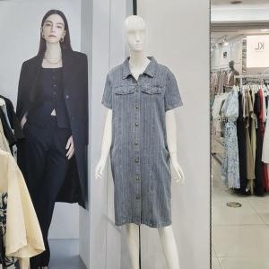 Ab.f.z Abfz DP01 헤링본워싱 셔츠형 데님 원피스 대동 AFY3QO31 S16338640