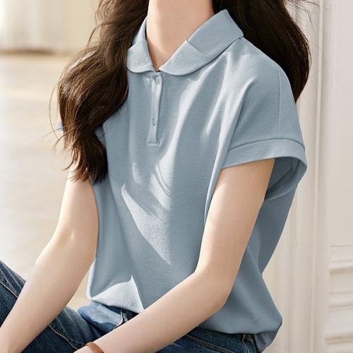 유니크 패션시그널 링클큐티카라넥 티셔츠 5DD6FA