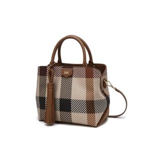 닥스 브라운 빅하우스체크 토트백_DCBA4F682W2