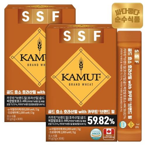 순수식품 골드 효소 호라산밀 카무트 브랜드 밀 3g 30포