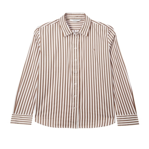 헤지스레이디스 여성 아이코닉 런던 스트라이프 긴팔 셔츠 베이지 HSSH4CC75I2