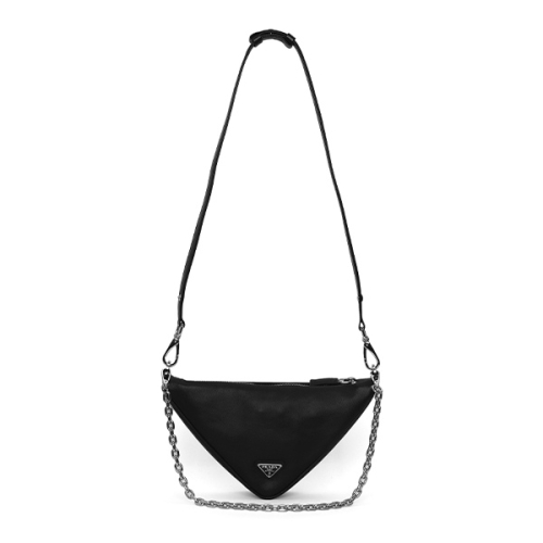 프라다 1BC543 2BYA F0002 그레이스 럭스 트라이앵글 엠보싱 로고 미니 숄더백