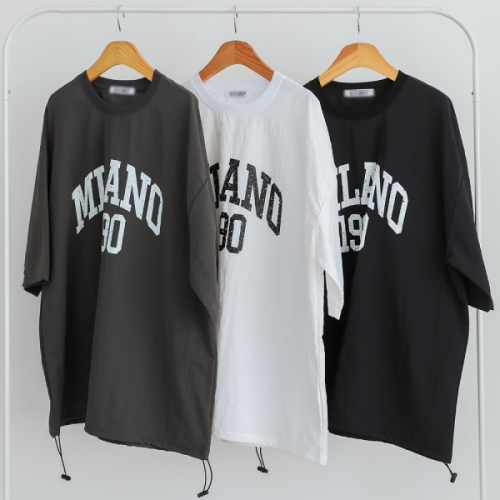 리빌모아 남자 데일리 포틀랜드 반지퍼 반팔 티셔츠 5C-TSH-Q060-검정