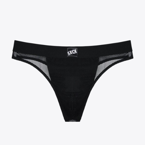 섹시쿠키 예스 시스루 홀 블랙 남 티팬티 SCMPA501
