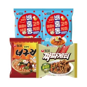 농심  배홍동 비빔면 8개 + 짜파게티 5개 + 얼큰너구리 5개