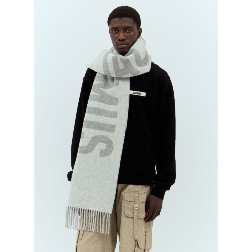 자크뮈스 자카드 프린지 로고 머플러_226AC435 5007