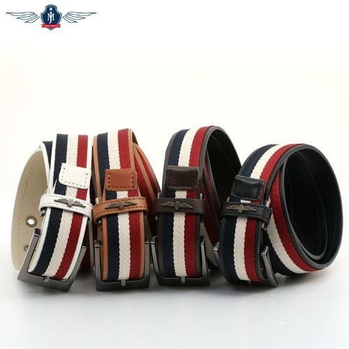 제임스마틴  남성 로고장식 삼색디자인 가죽 벨트 (JMBT14F-09)