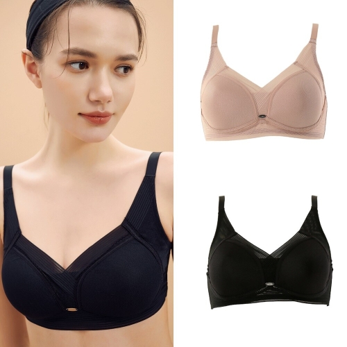 와코루 최상의 편안함가볍고 매끄럽고 노와이어 몰드 브래지어 WBRX301AB