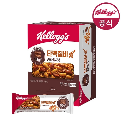 켈로그 단백질바K 카라멜 넛 40g