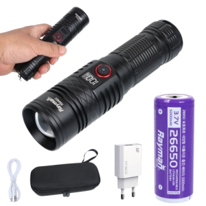 레이맨  RM402-26650FS 화이트레이저 LED 손전등+배터리 풀세트