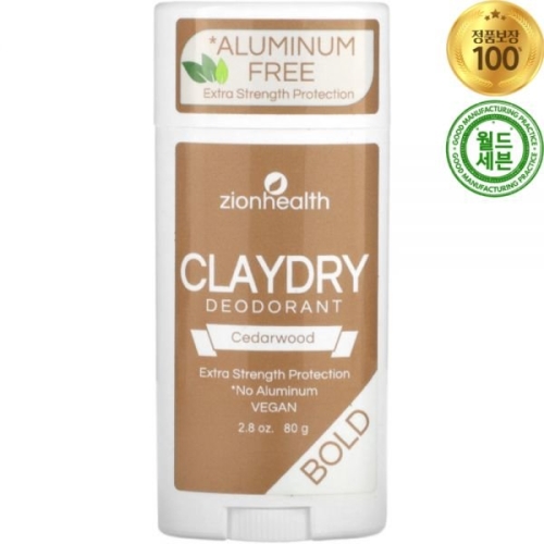 자이온헬스 ClayDry 데오드란트 볼드 시더우드 80g