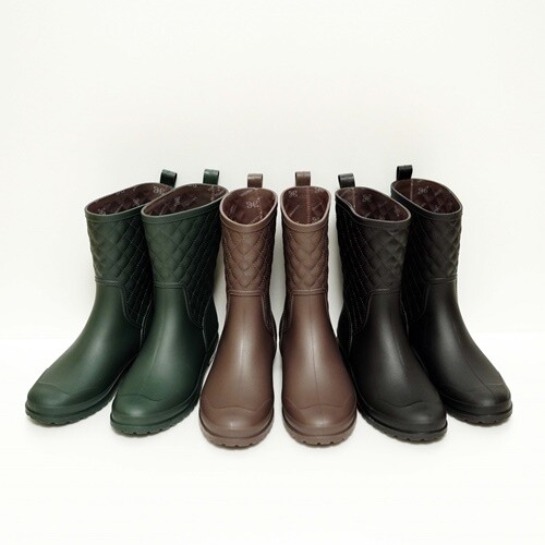 라마트리 비오는 날 여성장화 하프 퀼팅 레인부츠 LSRB3107