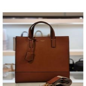 헤지스 ACC HJBA3E886W2_ 남성용 브라운 로고배색 가죽 토트백