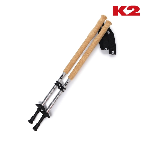 K2 남여공용 내구성이 우수한 두랄루민 3단 스틱 세트 SILVER KUF23T01
