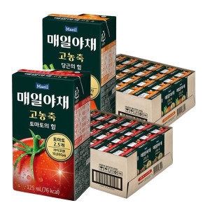 매일유업 매일야채 고농축 토마토의 힘 125ml 24개 + 당근의 힘 125ml 24개