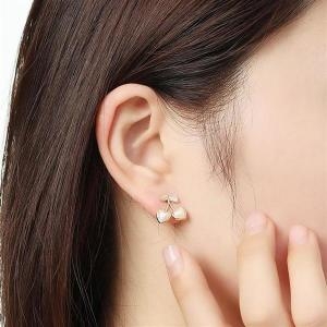 셀러허브  비쥬홀릭 실버925 골드도금 체리 하트 귀걸이 S16473279