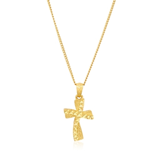 혼골드모아 골드모아 순금 세인트 컷팅 십자가 목걸이 18.75g