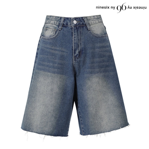 비스코스 나인식스뉴욕 빈티지 워싱 컷팅 버뮤다 팬츠 NO3TA002L0