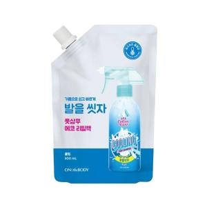 온더바디 발을씻자 코튼 풋샴푸 쿨링향 리필 500ml