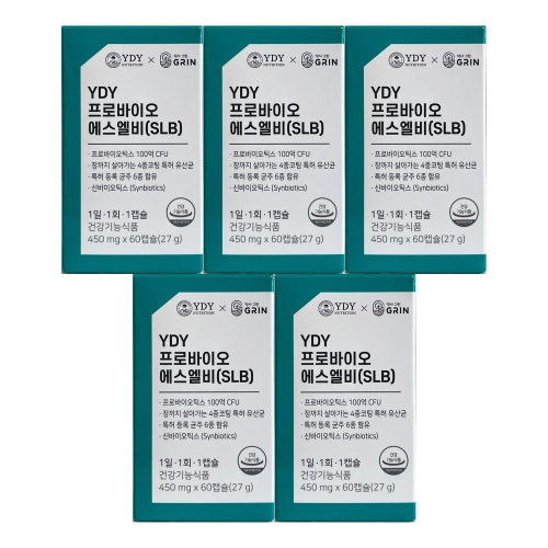 일동바이오사이언스 YDY 프로바이오 에스엘비 450mg 60캡슐