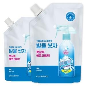 온더바디 발을씻자 코튼 풋샴푸 쿨링향 리필 500ml