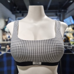 YES 노와이어 메쉬 블랙 화이트 체크나염 여성 브라탑 YSWBA442