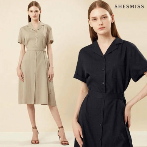 쉬즈미스 롤업 벨티드 원피스 _S SWWOPN21180