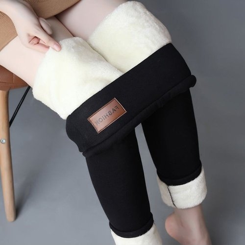 알티피아 여성 블랙 안감 기모 퍼 양털 스키니 팬츠 ST-8107 W9A8D22