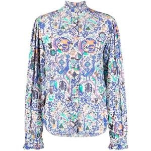 이자벨마랑 아트 프린트 러플 블라우스 HT227322P029I T