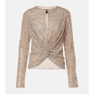 노아 시퀸 컷아웃 탑 P00955162