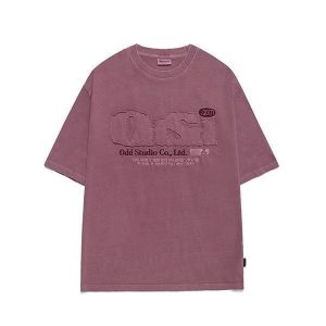 피그먼트 오드스튜디오 ODDSTUDIO ODSD 데미지 티셔츠 DUSTY PINK OO4MURT101DU 100135