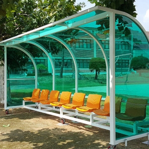 월드  WDB-1183 선수용벤치 8인석/차양막증설/옆면막힘