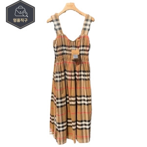 버버리 여성 딜라일라 빈티지 체크 민소매 셔링 원피스 80843131