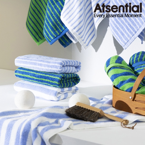 송월비나  앳센셜 핀 스트라이프 선염 타월 215g