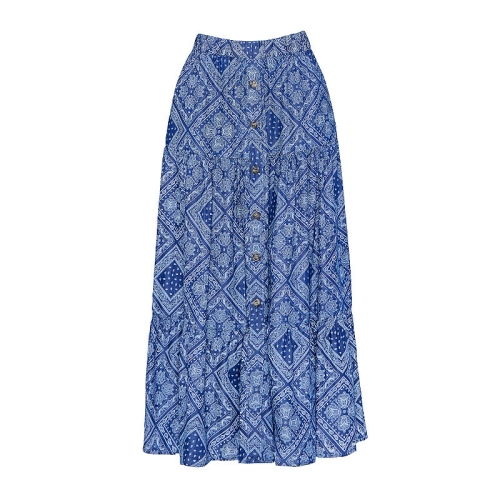 페이지플린 페이즐리 청 스커트 F4BSK014A