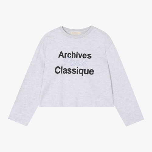 일로딜로 세미 크롭 긴팔 티 IDLA24851