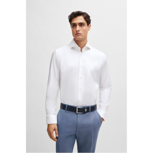 보스 정장 셔츠 스트레치 코튼 레귤러핏 50474279_100