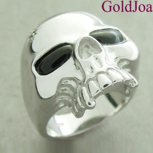 메디쉬재팬 럭셔리 웅장한 해골 오닉스 고급 실버반지 20990r 선물