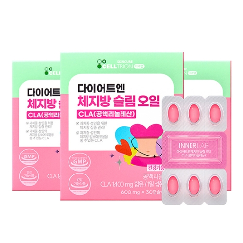 셀트리온스킨큐어 이너랩 다이어트엔 체지방 슬림 오일 CLA 30정
