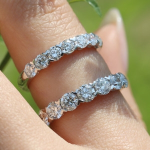 하나다이아몬드  1부 랩 다이아몬드 14k 하프 이터너티 V프롱 프로포즈 데일리 반지 로이드 HNDLDR047