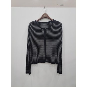 르니앤맥코이 V넥 스트라이프 레이어드 크롭 숏 여름 가디건 ML09CD700FJX