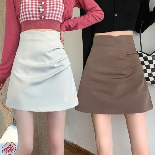 오노마 ONM 여성 짧은 베이직 디자인 하이웨스트 셔링 스커트 14929947