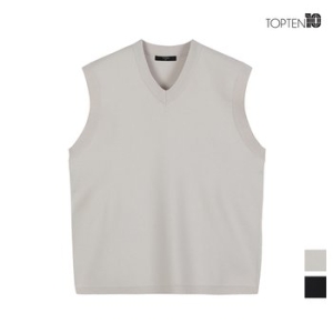 탑텐 남성 소프트 터치 브이넥 니트 베스트_MSC4ES1901